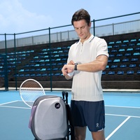 Machine de lancement de balles de tennis et de padel AI pour la pratique, machine de tennis télécommandée, robot de tennis grande capacité 120 balles