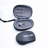Sac de transport portable antichoc en PU de style simple pour souris, avec fermeture éclair, compatible MX Master 3s/3, étui de transport sans fil