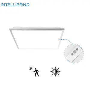 Intellibond 산업 스마트 조명 40w 130lm 사무실 램프 60x60 원격 제어 센서 Led 패널 조명 창고 용