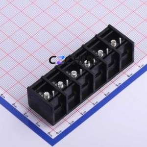 HB66-11.11-06P Barrier Terminal Block Through hole Component (THT),P=11.11mm Connector Three Sides 11.11mm 1x6P Straight Pin - Product Image 2