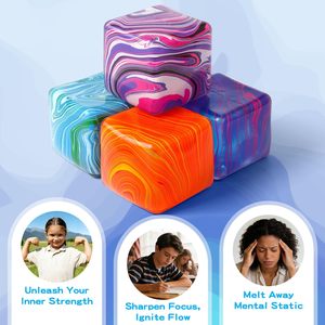 ลูกบอลบีบก้อนสี่เหลี่ยม TPE ของเล่นคลายเครียดสำหรับผู้ใหญ่และเด็ก - Product Image 2