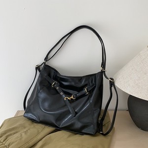 เมอร์ลาดกระเป๋าโท้ทผู้หญิง หนังสีน้ำตาล กระเป๋าสะพายไหล่ความจุขนาดใหญ่ ใช้ได้ทุกวัน สีทึบ ปิดด้วยซิป D9038 - Product Image 5