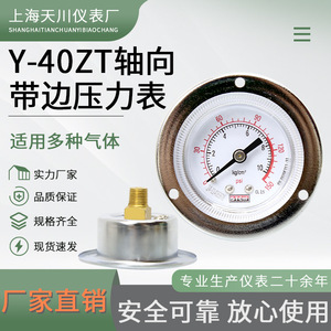 Y-40ZT เกจวัดแรงดัน 40 มม. 0-60 กก.ซม.2 สแตนเลสสตีล แบบติดตั้งบนแผง พร้อมเกลียวเชื่อมต่อ - Product Image 5
