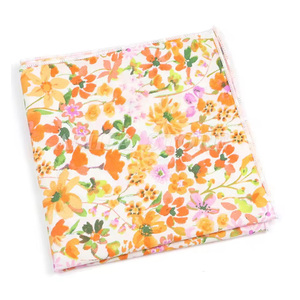 花柄ハンカチ100% コットンハンキー25cm女性結婚式パーティー毎日スーツポケットスクエアギフトタキシードネクタイアクセサリー - Product Image 5