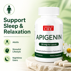 Extractos de plantas de apigenina herbal de 50 mg por cápsula que apoyan niveles saludables de cortisol para hombres y mujeres, 120 cápsulas de apigenina. - Product Image 3