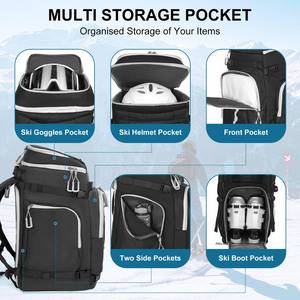 Free sample Wholesale Outdoor Ski Boot Bag Helmet Clothing Customized Logo Large Capacity <b>Waterproof</b> Ski Boot Backpack <b>Rucksack</b> - Product Image 3