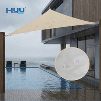 Voile d'ombrage imperméable 4x5m, couleur crème, résistante à la pluie, pour extérieur