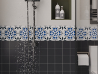 Schwarze Keramik Polierte Glasierte Wand- und Bodenfliesen Mosaik-Wandaufkleber für Schlafzimmer Badezimmer Hotel Esszimmer 300x300mm 6mm Dick
