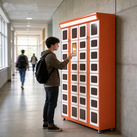 Casier de livraison intelligent sans contact pour aliments et boissons, idéal pour les bureaux, les écoles, les étudiants, les centres commerciaux, la réception de légumes et de fruits, et la distribution de marchandises.