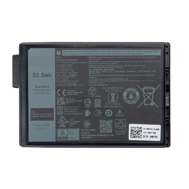 New XVJNP 6JRCP M0TN3 Battery for Dell Latitude 5430 7330 Rugged Extreme 06JRCP in Stock for Laptop Use