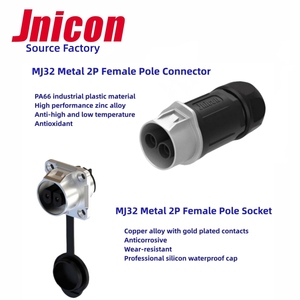 Jnicon MJ32 120A 2Pin IP67 водонепроницаемый разъем Ebike EV автомобильный аккумулятор для мотоцикла вторичный замок авиационный Электрический разъем - Product Image 3