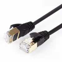 Сетевой кабель AIPENG интернет rj45 cat8 1 м 2 м 3 м 5 м 34awg SSTP Slim cat 8 ethernet-кабель черного цвета