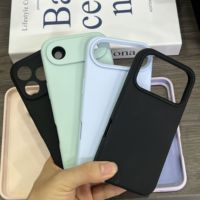 Housse en silicone véritable pour iPhone 17 Étui pour téléphone Air Étui magnétique anti-empreintes digitales et anti-chute de haute qualité