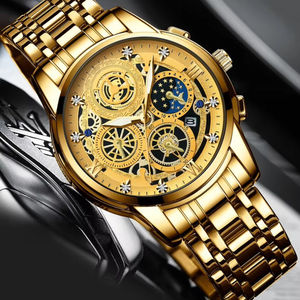 Reloj de Pulsera de Cuarzo BINBOND 4010 Multifuncional para Hombre, de Acero Inoxidable, Casual, Luminoso, Resistente al Agua, con Fecha, para Negocios - Product Image 4