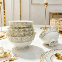 Modernes Luxuriöses Geometrisches Bone China Geschirrset Premium Porzellan Tafelservice für Hochzeit, Hotel und Elegantes Zuhause