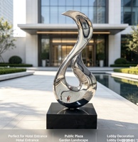 Sculpture circulaire moderne en acier inoxydable poli, grande, ajourée, résistante aux intempéries, pour extérieur, jardin, parc