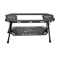 Table pliante tactique de camping en plein air, en alliage d'aluminium, mobilier d'extérieur portable, table de pique-nique et de barbecue relevable, table de plage