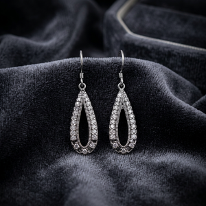 Boucles d'oreilles en argent avec pierres précieuses en zircone cubique de luxe Art Palace pour femmes - Product Image 2