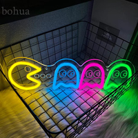 Letrero Luminoso LED con Diseño de Control de Videojuegos, Decoración para Dormitorio de Niños, Sala de E-sports, Bar de Juegos, Transmisión en Vivo