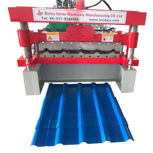 เครื่องขึ้นรูปลอนหลังคาเหล็กเคลือบสีอัตโนมัติความเร็วสูง Haide พร้อมระบบ PLC และมาตรฐาน CE - Product Image 2