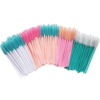 Brosse de mascara de haute qualité paillettes noir jaune rose bleu couleur baguettes de cils brosse à cils jetable