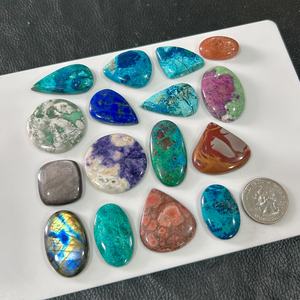 Pierres mélangées cabochons en cristal pour la fabrication de bijoux, pierres naturelles mélangées cabochons, prix de gros - Product Image 2