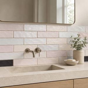 Azulejos de Cerámica Perlados para Baño, Azulejos Ondulados con Superficie Brillante para Paredes de <span class=keywords><strong>Ducha</strong></span>, Decoración para Cocina - Product Image 4