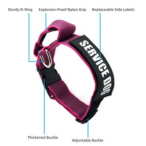 <span class=keywords><strong>Collar</strong></span> Reflectante Personalizado para Entrenamiento de Perros, Accesorio Táctico de Nailon Ajustable con Parche de Velcro, Nombre para Perros Grandes - Product Image 3
