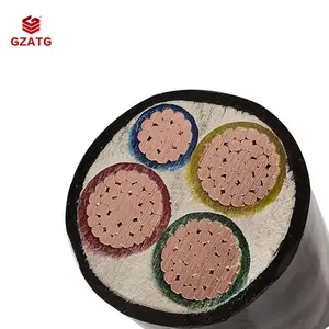 GZATG Manufacturer 200mm2 Pure Copper Aluminum 5 Core Electric Wire Origin ISO PVC PUR XLPE Insulated Power Cable