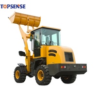 Topsense Vente en gros Nouveau 4WD 0,8 tonne 1 tonne 1,5 tonne 2 tonnes 2,5 tonnes Machines de construction Mini niveleuse niveleuse chargeuse sur pneus