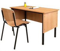 Ensemble table et chaise en bois pour salle de classe, avec grand espace, design moderne, durable et ergonomique