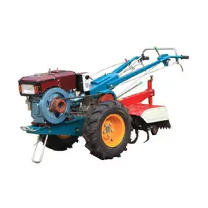 Power Tiller Tractor 10HP 11HP 12HP 15HP 18HP Two Wheeler Tractor Walking Tractor Harvester With Small Reaper Header Machine