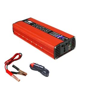 优质改进型正弦波3000w dc 12v 24v至交流220v 110v功率逆变器汽车功率逆变器