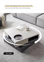 Table basse de luxe italienne, design moderne, en bois, pour bureau, salon, avec tiroirs