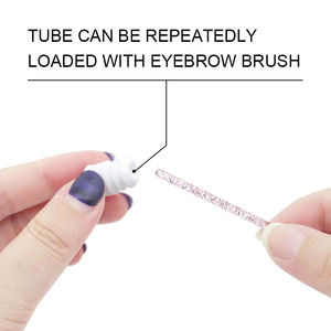 Venta al por mayor Quewel reutilizable pestañas cristales desechable cepillo de cejas pinceles pestañas extensión palo aplicador máscara - Product Image 4