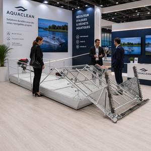 Pontoon Aquatic Harvester <strong>Boat</strong> For Reservoir Dam Lake Large Waterway Plant Cleaning 2m Cut - Product Image 2