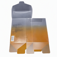 Boîte cadeau pliable en PVC transparent personnalisée avec impression dégradée, emballage en plastique transparent à plat pour cosmétiques et cadeaux