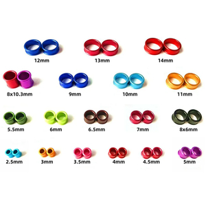 Anillo <span class=keywords><strong>de</strong></span> aluminio con borde <span class=keywords><strong>de</strong></span> color brillante, 6mm, 8mm - Product Image 6