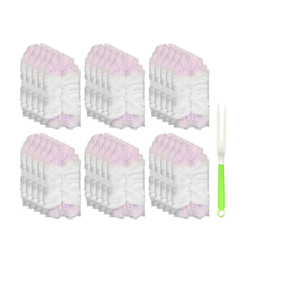 30 pièces avec 1 poignée 360 ° <span class=keywords><strong>plumeau</strong></span> jetable pour <span class=keywords><strong>Swiffer</strong></span> Multi-Surface Duster 4X microfibre efficace maison nettoyage pour animaux de compagnie violet - Product Image 2