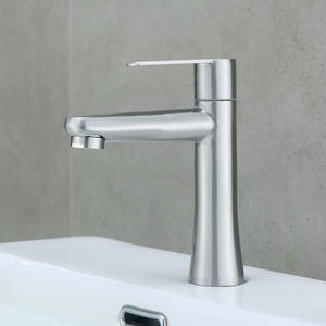 蛇口304ステンレス鋼シングルホールブラシ付き冷水洗濯手用セラミックバルブ配管用 - Product Image 1