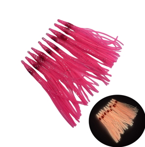 8cm luminosi a forma di ago gonne di calamari morbide <span class=keywords><strong>esche</strong></span> di polpo <span class=keywords><strong>esche</strong></span> da affrontare artigianato per Jigging Squidy Soft Lure Jig - Product Image 1