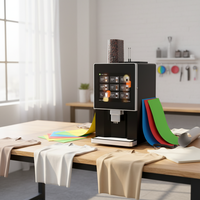Distributeur de café commercial LE307A, capacité de 1,5 kg de grains, 3 réservoirs de poudre instantanée, écran 17 pouces, paiement multi-mode