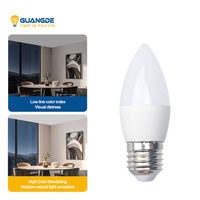 Hochlumen C37 LED-Glühbirne Klare Dekorative Feuerstern-Kerze E27 Dimmbar Ra80 CE-Zertifiziert für Wohnbereich 25000 Stunden 90 Lm/W