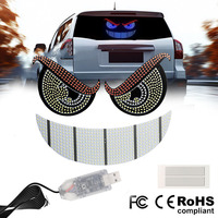 USB Animated Demon Eyes LED Matrix Panel Display New Condition Off-Road Interior Lights for Cars SUVs Windshield Accessory