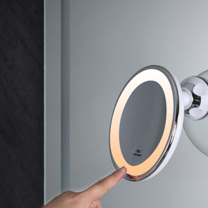 <span class=keywords><strong>Espejo</strong></span> de <span class=keywords><strong>Aumento</strong></span> Redondo con LED para <span class=keywords><strong>Baño</strong></span>, Impermeable, con <span class=keywords><strong>Ventosa</strong></span>, Personalizado - Product Image 2