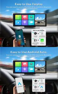 10.36 Polegada Touchscreen Carplay Android Auto Globale Navegação Auto Dashcam H.264 Traço Cam Traço Bluetooth Cam