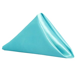 Serviettes de table en Polyester bleu bordeaux poussiéreux, serviette classique en Satin pour mariage - Product Image 6