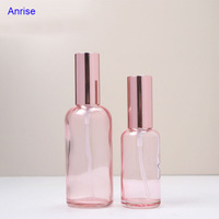Flacon en Verre Rose de Luxe 10ml 15ml 20ml 30ml 50ml 100ml pour Huile Essentielle ou Parfum avec Pompe Vaporisateur Fine Brume Or Rose