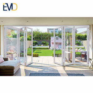 Fabricant de systèmes de portes patio pliantes extérieures à double vitrage de haute qualité pour villas - Product Image 5