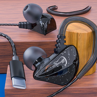 JYD X60 3.5MM type-c décodage numérique basse lourde type-c écouteur filaire intra-auriculaire casque de sport casque avec micro